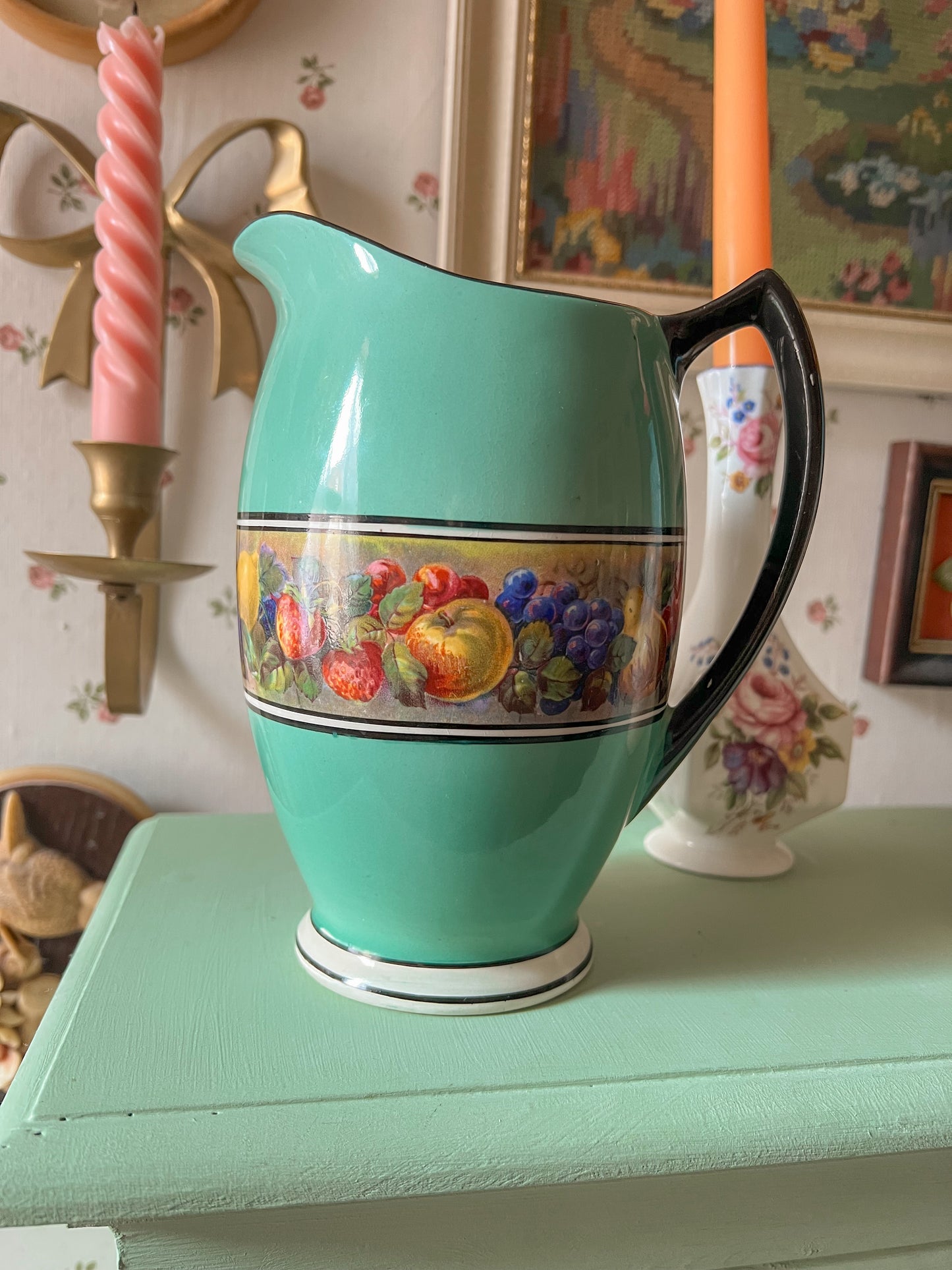 Vintage ceramic pitcher vase.