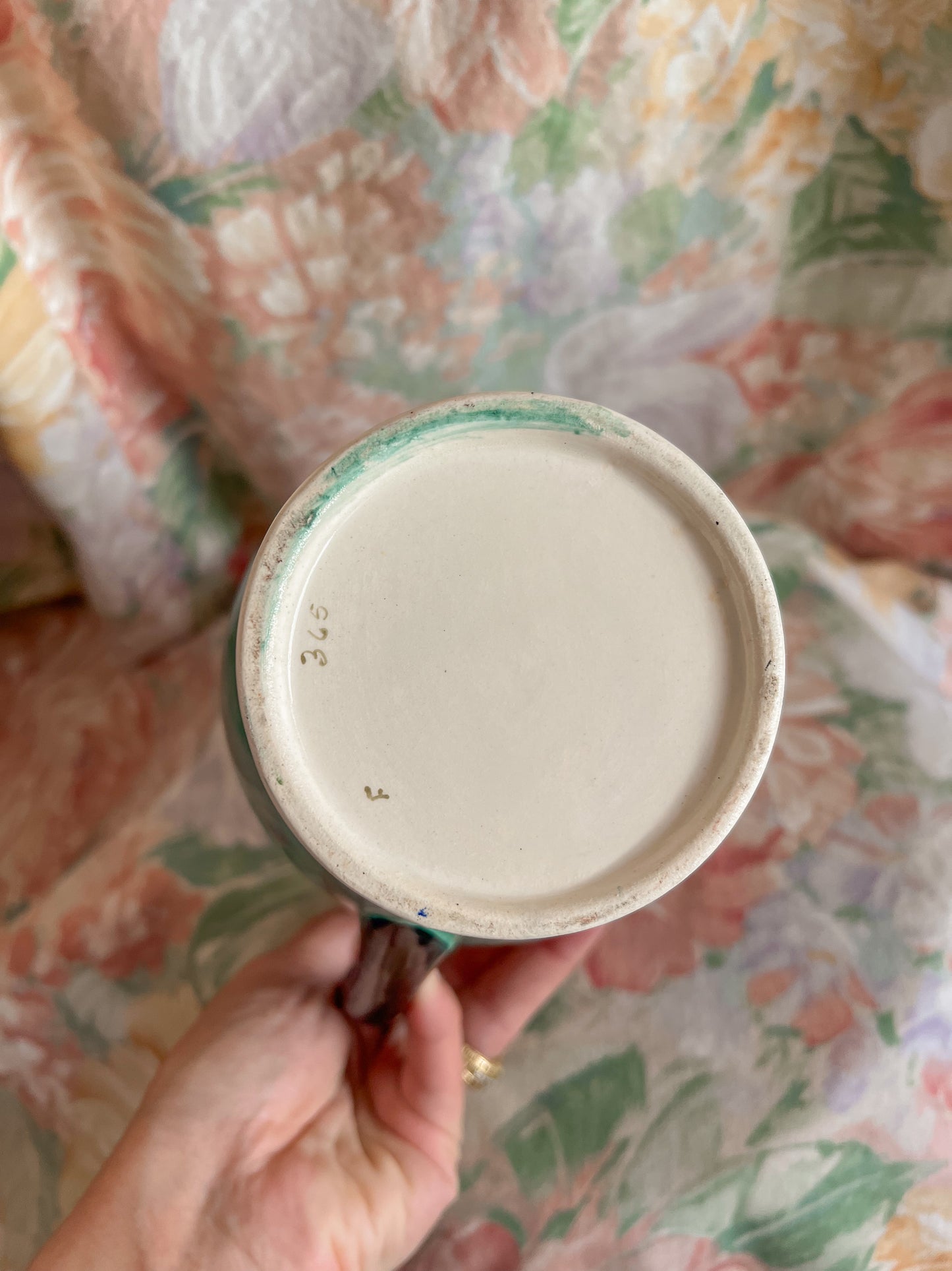 Vintage ceramic pitcher vase.