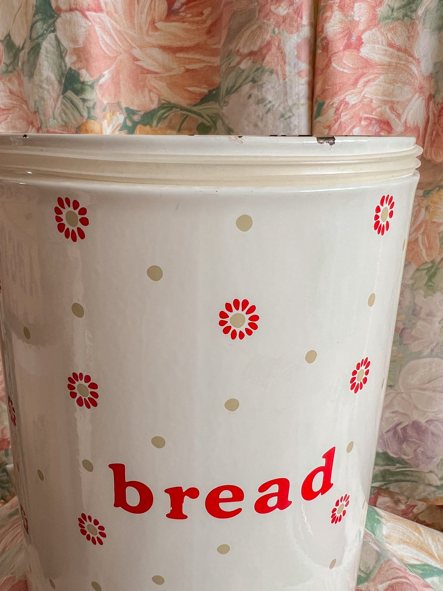 Vintage Laura Ashley floral bread bin.
