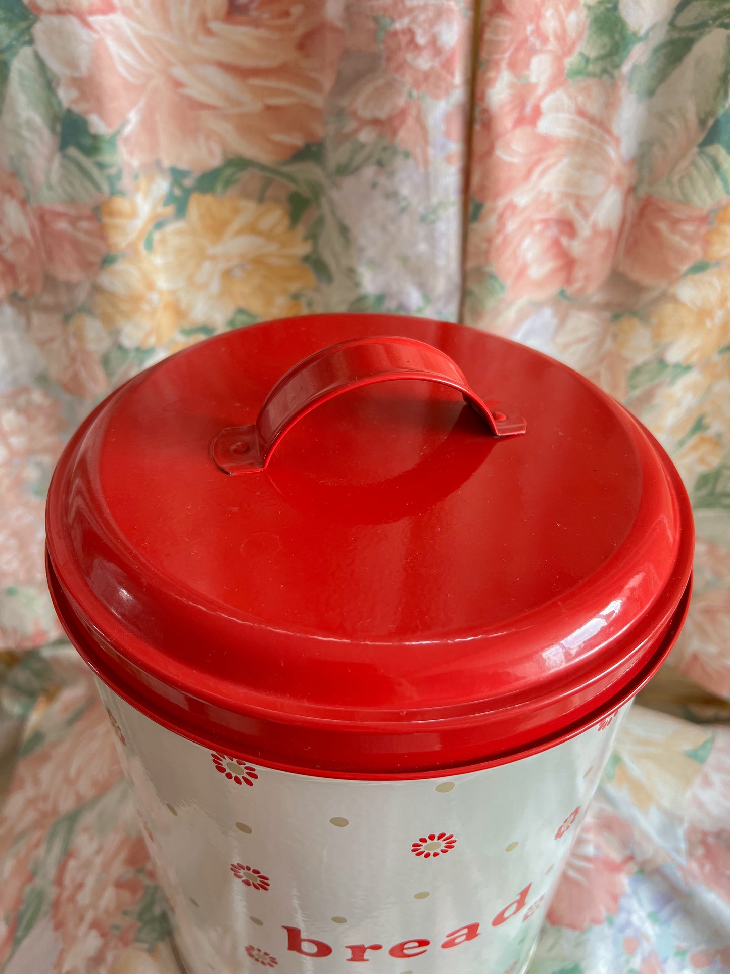 Vintage Laura Ashley floral bread bin.
