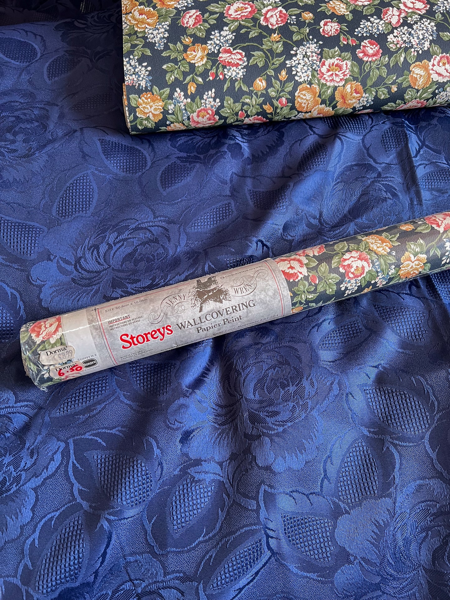 Vintage 1970’s floral wallpaper.