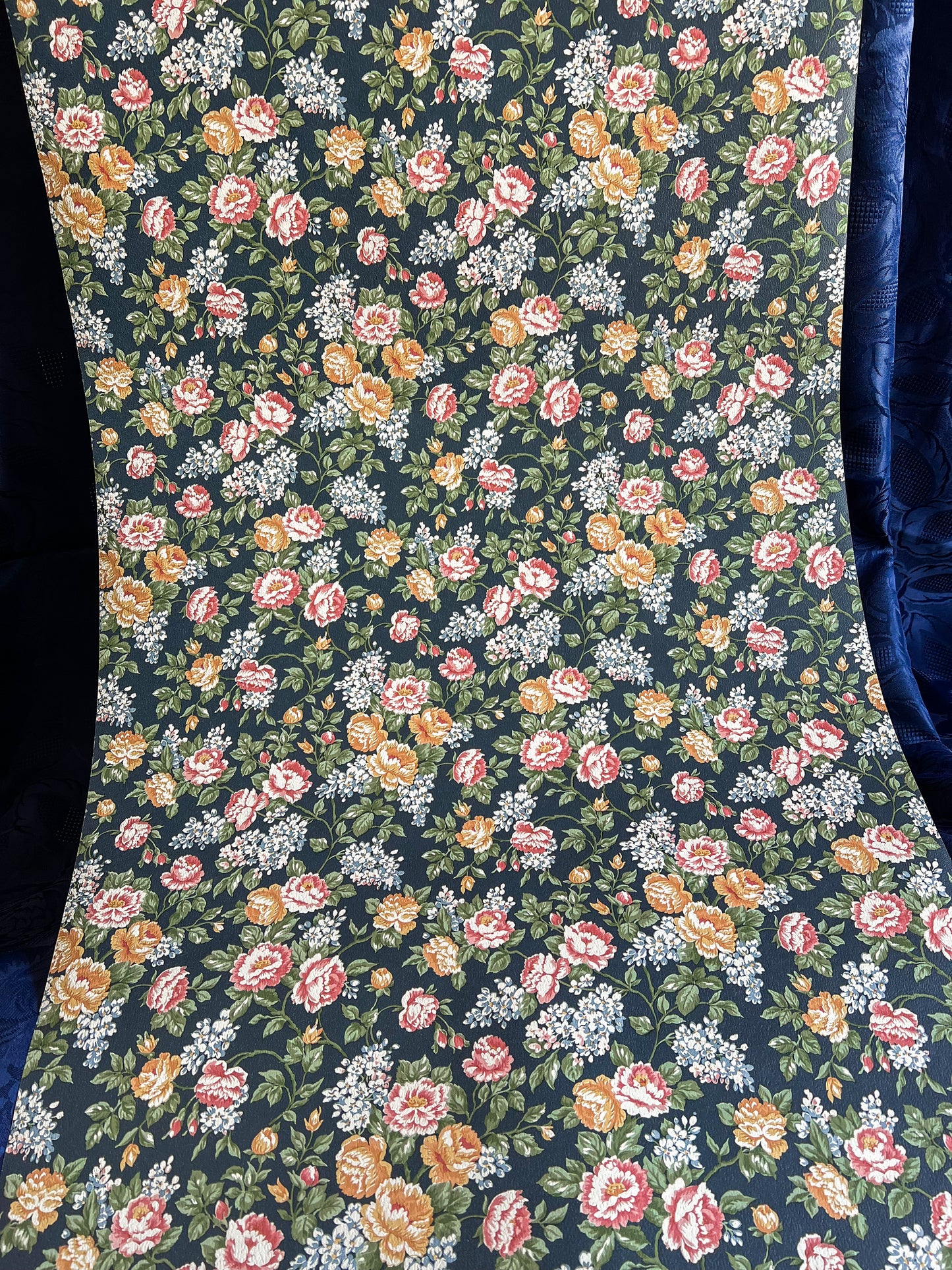 Vintage 1970’s floral wallpaper.