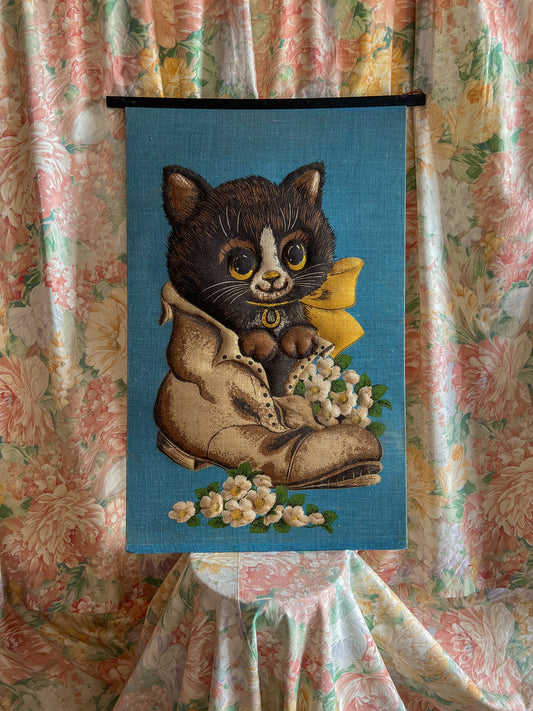 A 1970’s large vintage wall hanging.