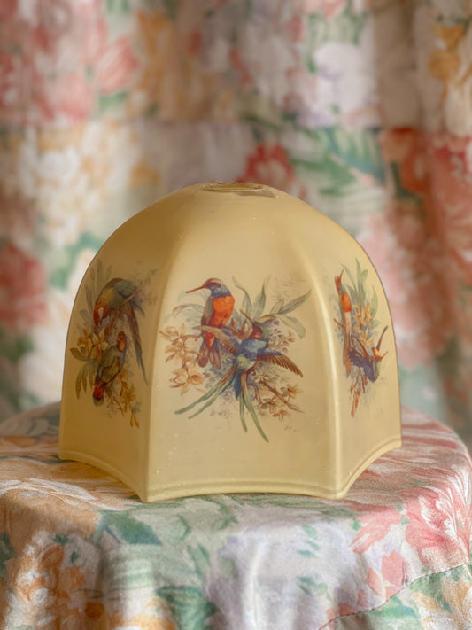 A 1930’s bird glass light shade.